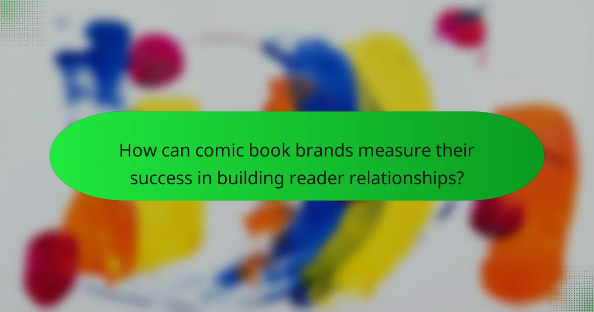 How can comic book brands measure their success in building reader relationships?