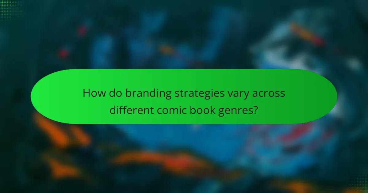 How do branding strategies vary across different comic book genres?
