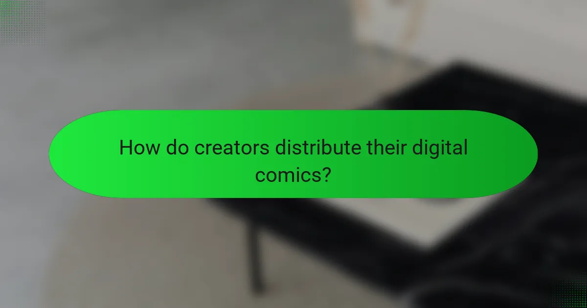 How do creators distribute their digital comics?
