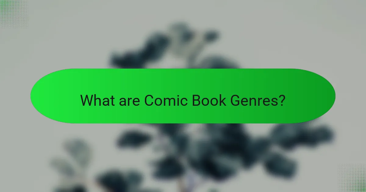 What are Comic Book Genres?