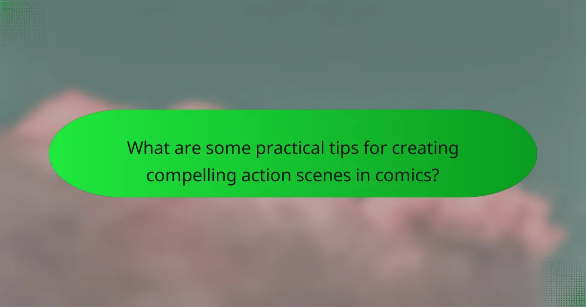 What are some practical tips for creating compelling action scenes in comics?
