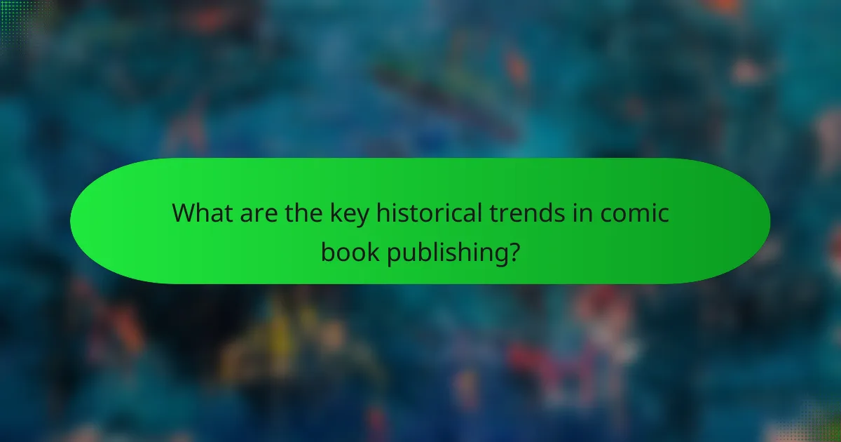 What are the key historical trends in comic book publishing?