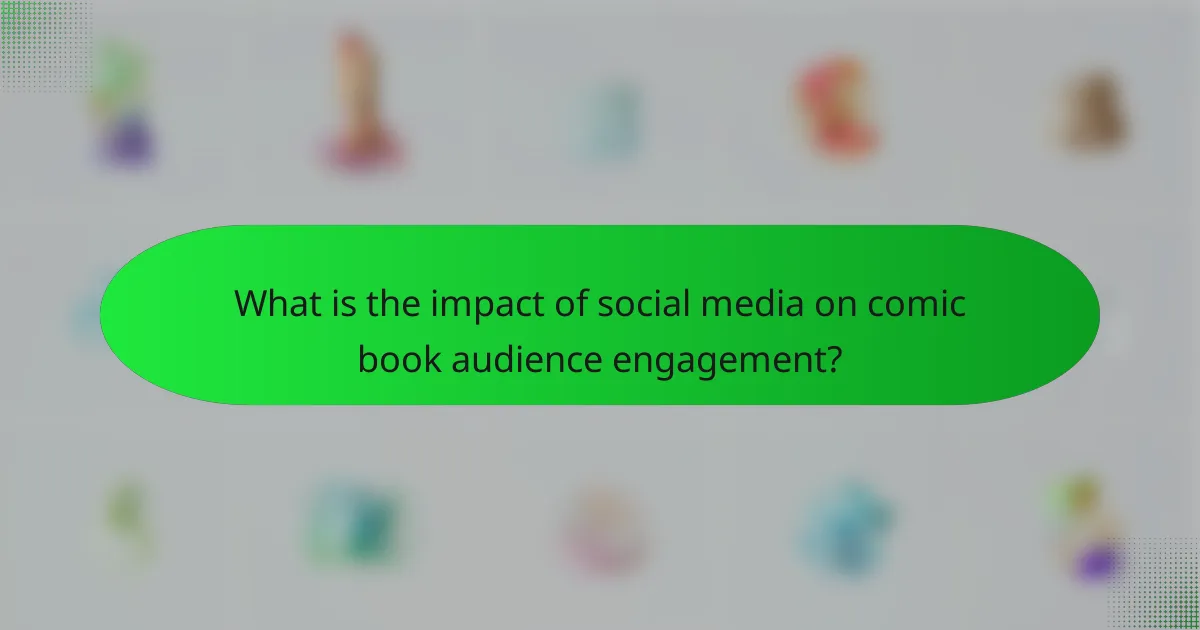 What is the impact of social media on comic book audience engagement?