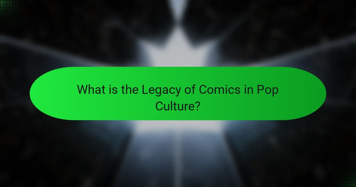 What is the Legacy of Comics in Pop Culture?