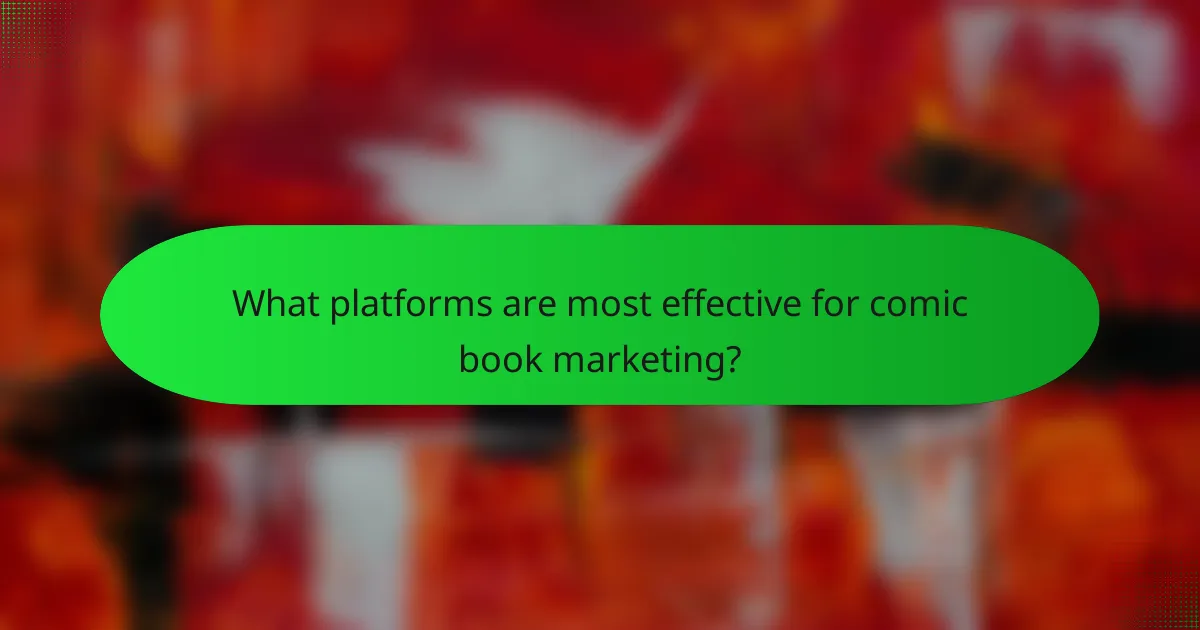 What platforms are most effective for comic book marketing?